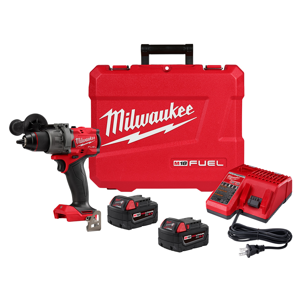 Taladro Percutor Milwaukee M18 Fuel 4ta Gen + 2 Bat 2904-22
