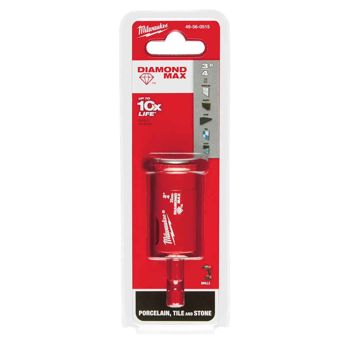 Broca Diamantada Porcelanato 3/4 Milwaukee 49-56-0515