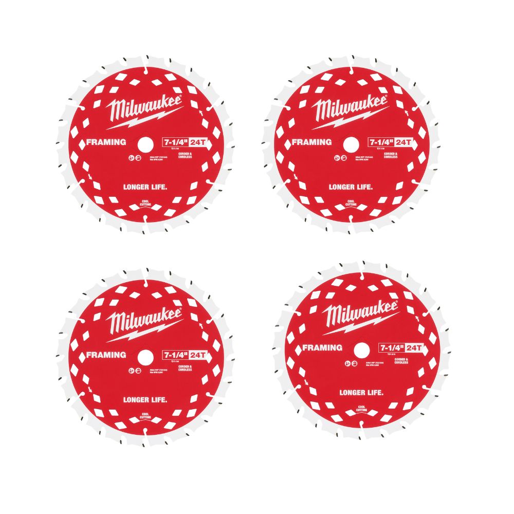 Disco Sierra Circular Milwaukee 7.1/4 24 Dientes Pack4