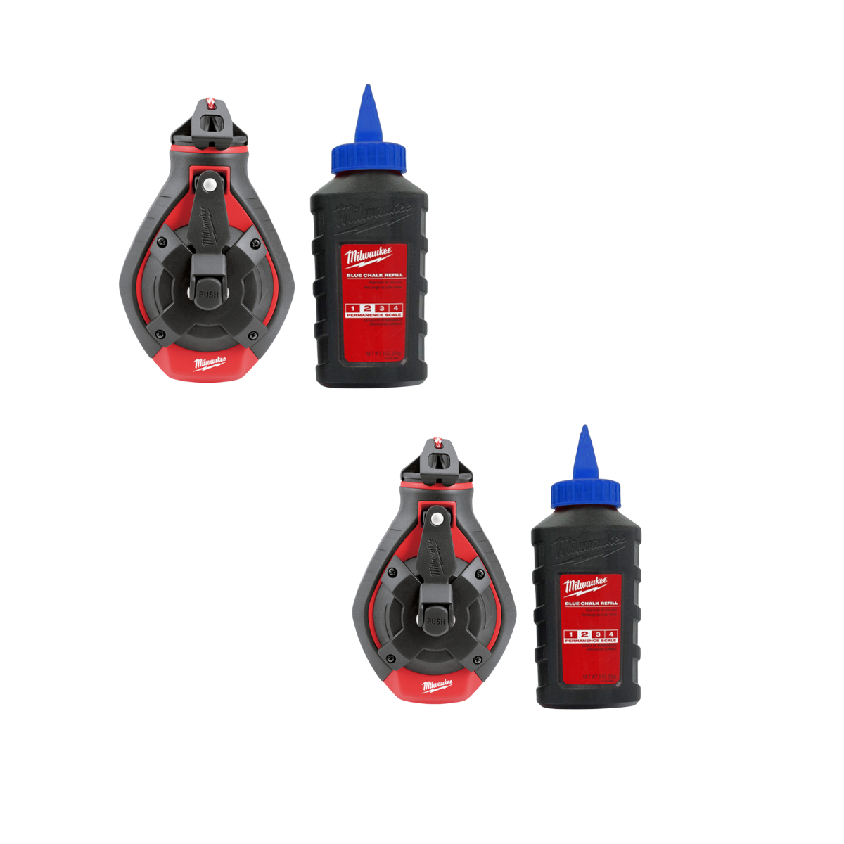 Tizador Carpintero Milwaukee Pack 2 Tiza Azul 48-22-3982p2