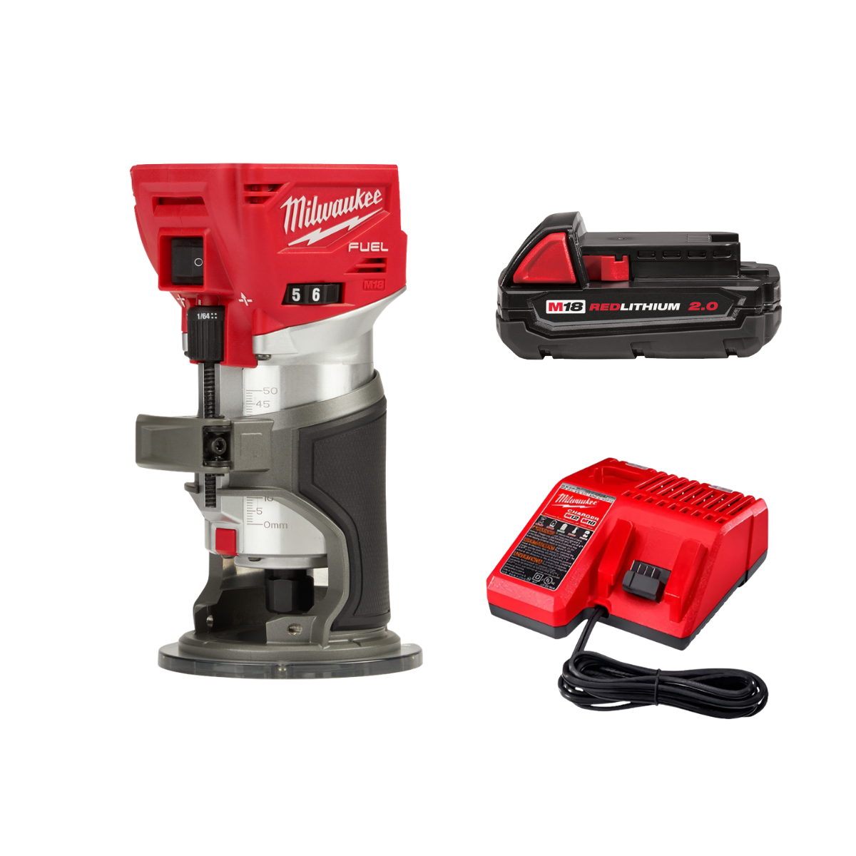 Fresadora Milwaukee 2723-21b2 M18 Kit