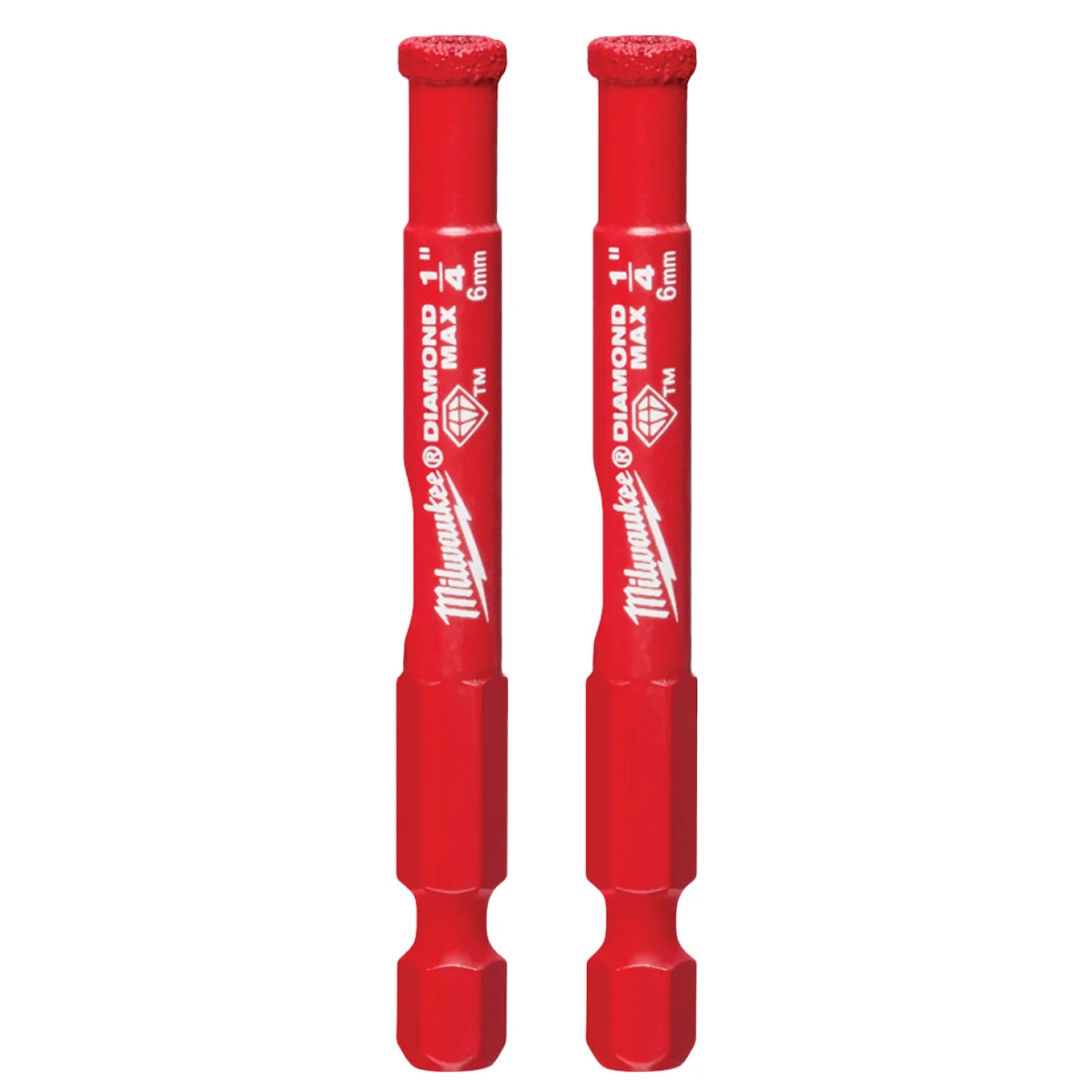 Broca Diamantada Porcelanato 6mm Milwaukee, Pack 2.