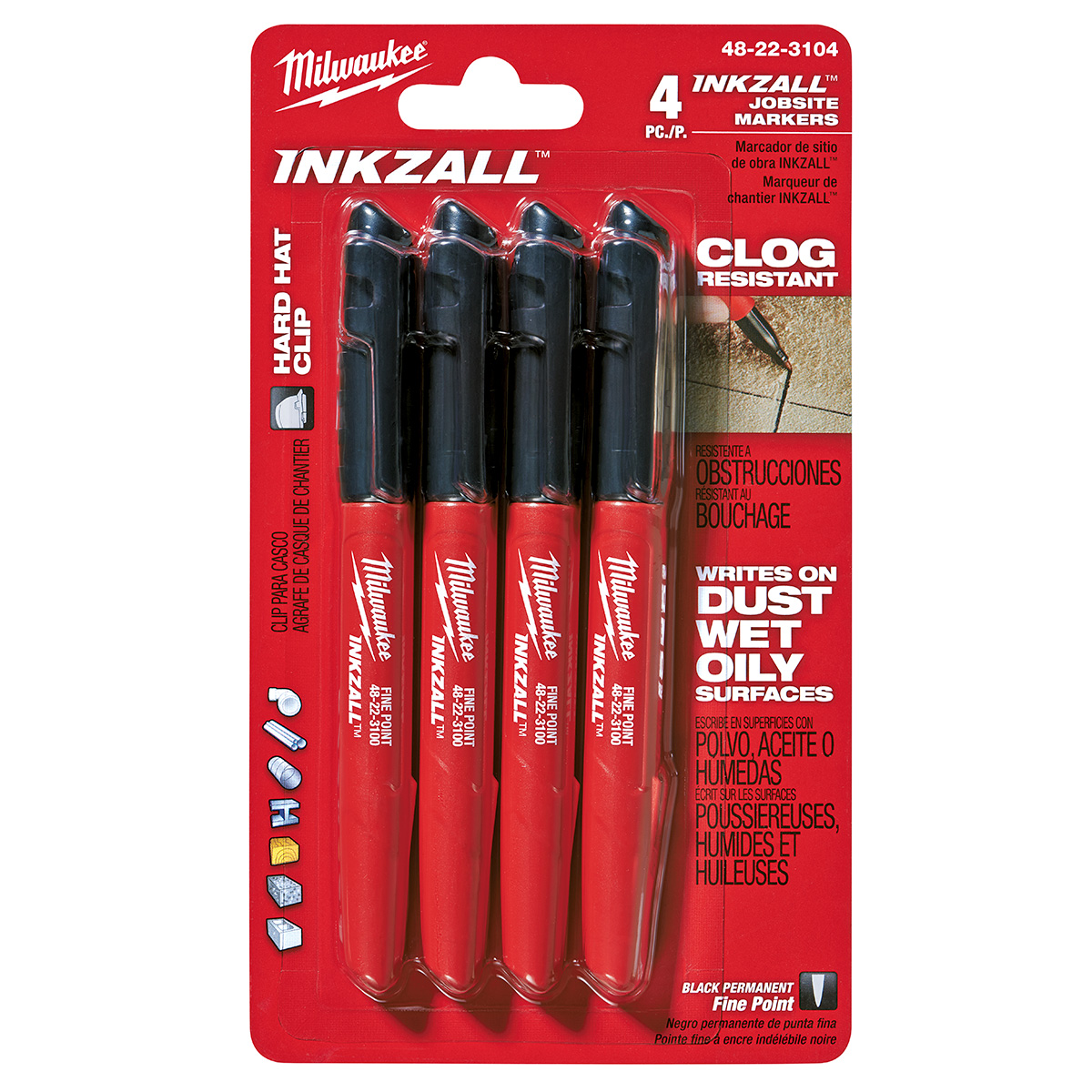 Marcador Permanente Profesional Pack de 4 