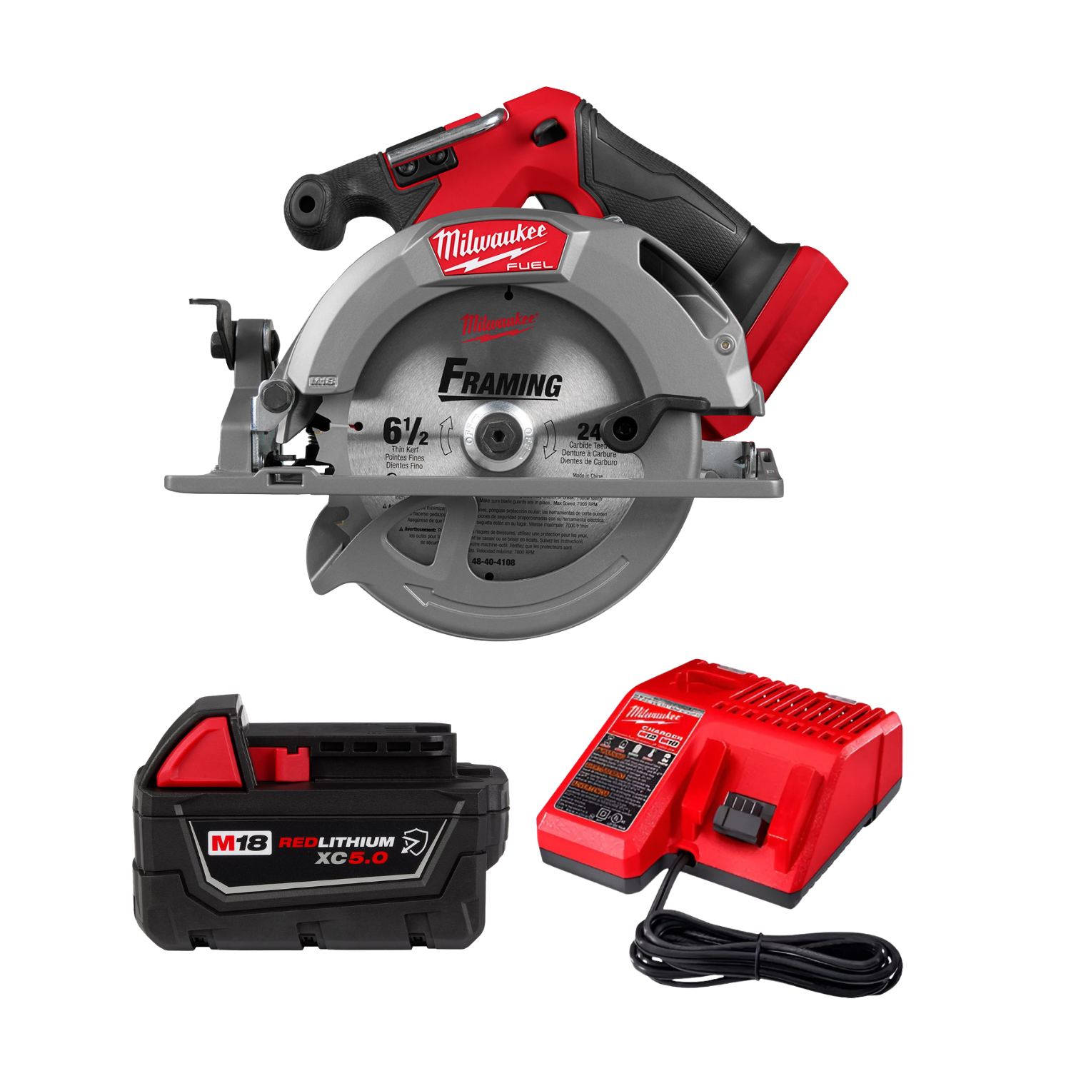 Sierra Circular Inalámbrica Milwaukee M18fuel 6-1/2